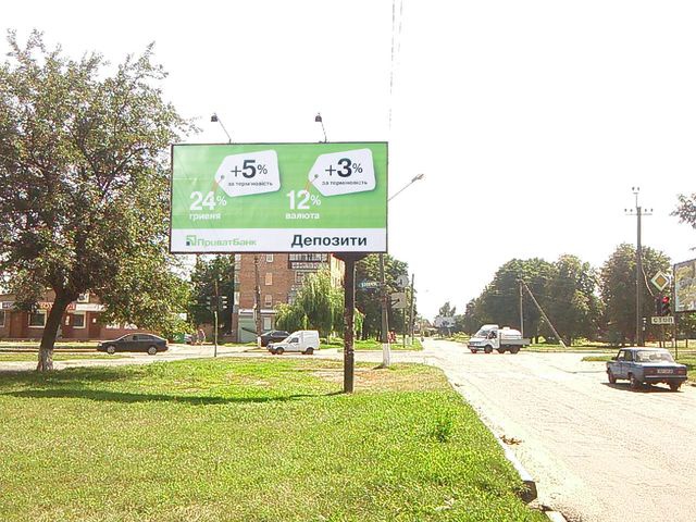 Щит 6x3,  50 лет Октября ул. - Драгоманова ул., (напротив банка «Надра»)