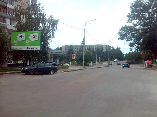 Щит 6x3,  Домбровського вул., 2 (Ощадбанк, VAB,  Екомаркет)