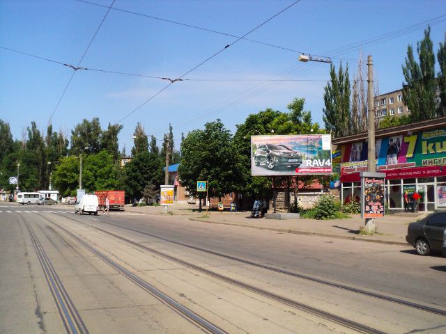 Щит 6x3,  Соборності вул., 51 - Стрельникова вул. (ТЦ "Схід", ТЦ "ProStor"), до Металургів пр.