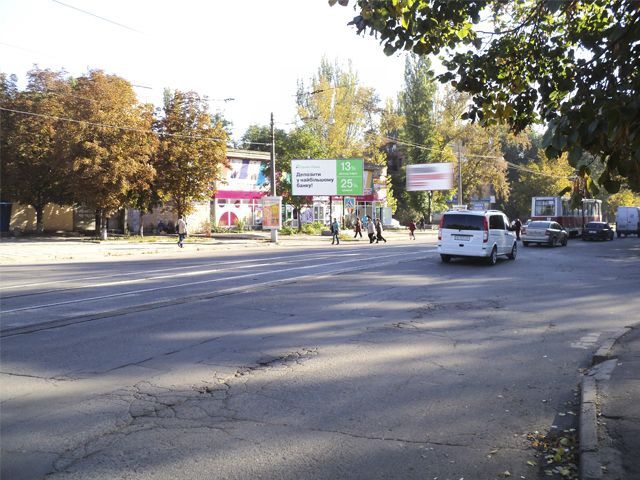 Щит 6x3,  Соборності вул., 51 - Стрельникова вул. (ТЦ "Схід", ТЦ "ProStor"), від Металургів пр.