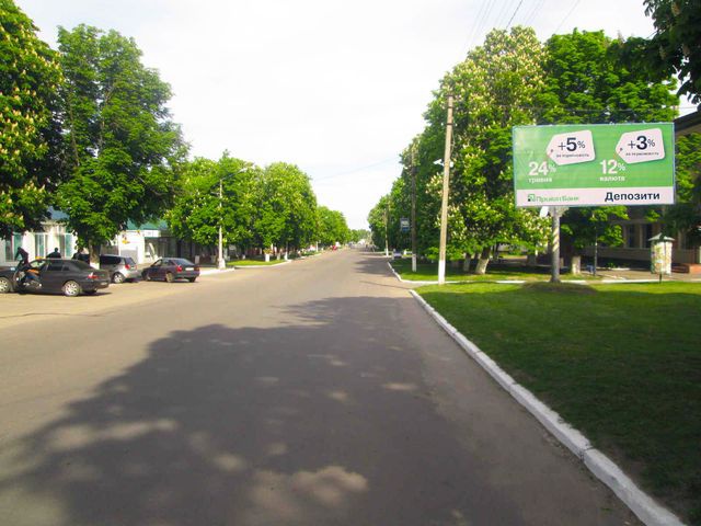 Щит 6x3,  Соборна ул.,49 (ресторан "Удай", "ПриватБанк")