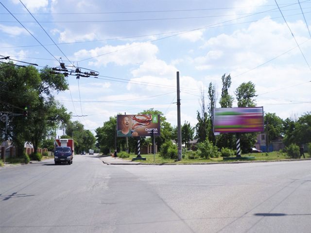 Щит 6x3,  Пісочна вул., 15 - Каховськая вул., 1, до Нікопольського шосе вул.