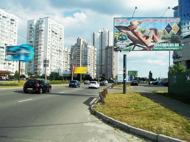 Щит 6x3,  Днепровская набережная ул., 90 м. от Тальновская ул., на Осокорки