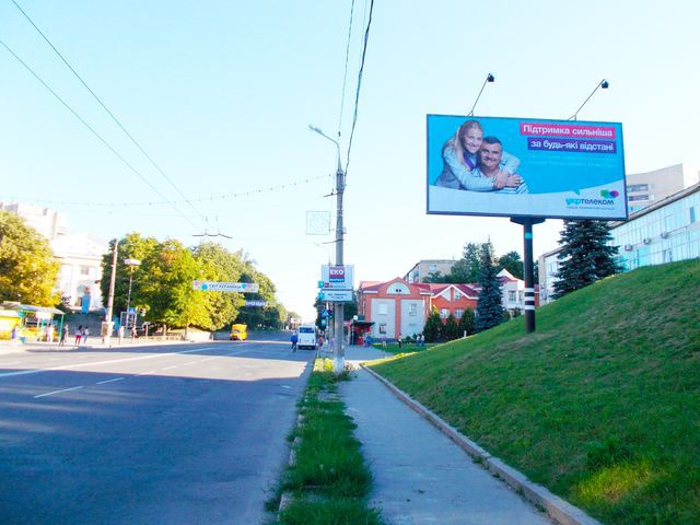 Щит 6x3,  Горького вул., 22 (райисполком) ("Ощадбанк","Кредобанк")