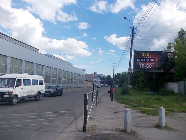 Щит 6x3,  Біла вул., 50 м. від Старицького вул.,  в центр (500 м. до супермаркета "Наш Край")