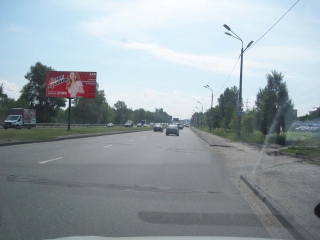 Щит 6x3,  Богатирська вул., ( 200 м від  Добринінської на Петрівку)