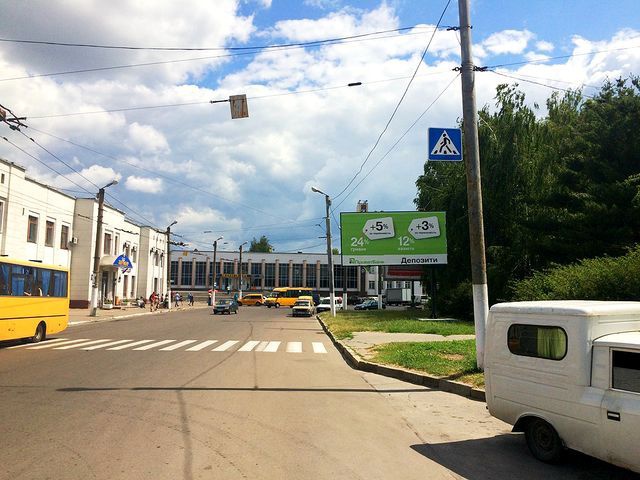 Щит 6x3,  Привокзальная пл., 1 ( ЖД вокзал Житомир,Ринок Привокзальний)