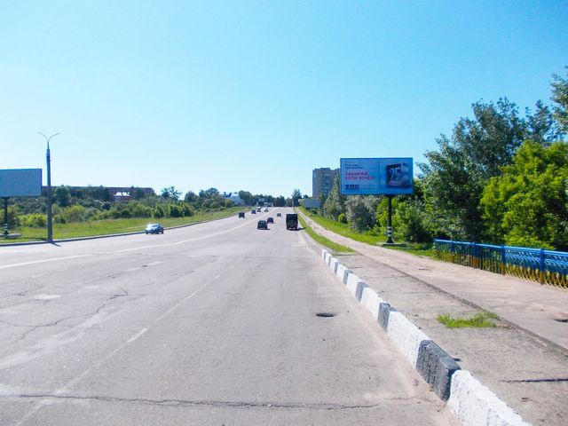 Щит 6x3,  20-річчя  Перемоги в центр  за  мостом  на вул. Герасима Кондрат'єва, (600 м від  АЗС "ANP" и АЗС"Аміс" )
