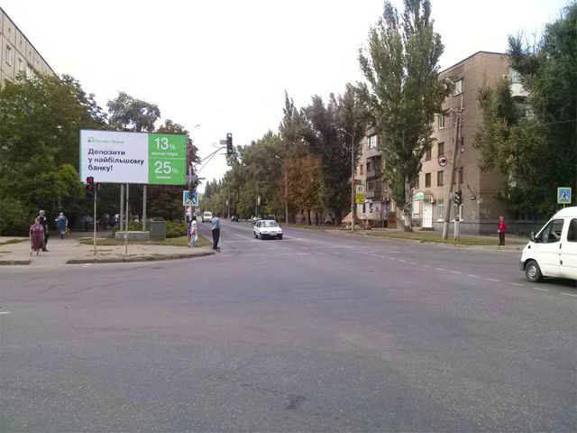Щит 6x3,  Калнышевськогов ул., 15б - Українська вул., до Купріна вул.