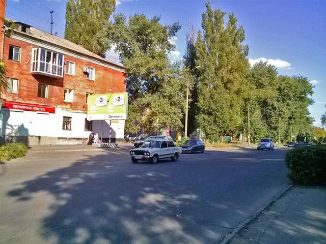 Щит 6x3,  Дніпровське шосе вул., 2 - Бородича, до автовокзалу